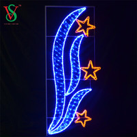 Decoración de calle al aire libre 2D LED poste motivo luces ciudad vacaciones iluminación