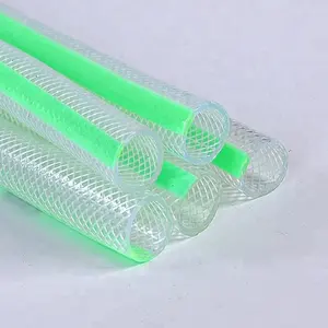 Fabriek Bieden Hoge Sterkte Polyester Flexibele Transparante Plastic Pvc Tubing Fiber Gevlochten Versterkte Clear Water Tuinslang