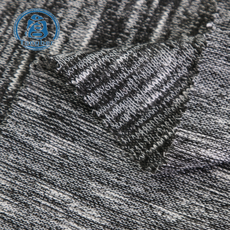 Hacci Knit Fabric Winter Sweater Yarn Dyed TR Blend Fabric French Hacci Terry Fabric