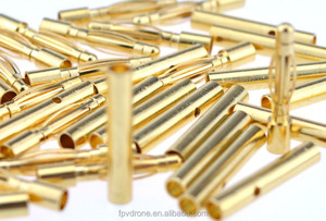 Connettore a Banana proiettile oro 2.0 2.0mm di spessore placcato oro per batteria RC ESC Quadcopter Drone - Product Image 6