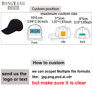 TONGYANG casquette de Baseball personnalisé<span class=keywords><strong>e</strong></span> impression logo texte <span class=keywords><strong>Photo</strong></span> broderie Gorra décontracté solide chapeaux couleur Pure noir Snapback chapeaux - Product Image 4