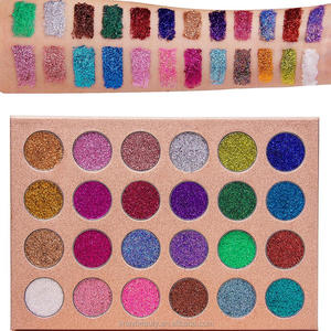 G litter <span class=keywords><strong>palette</strong></span>อายแชโดว์สำหรับผิวเข้มประกายชิมเมอร์ไม่มีโลโก้แบรนด์ฉลากส่วนตัวกระดาษแข็งแพคเกจอายแชโดว์g litterพาเลท - Product Image 3