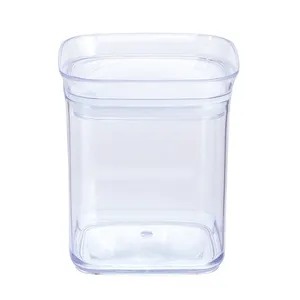 厂家直销小尺寸透明食品储存容器密封谷物食品储藏罐