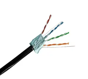 ที่มีคุณภาพสูง100เมตรที่ไม่มีการป้องกัน4pr 24awg การรักษาความปลอดภัย Utp ftp เครือข่ายสาย LAN Cat5e