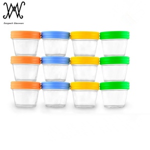 4Oz Bé Thực Phẩm Lưu Trữ <span class=keywords><strong>Container</strong></span> Thủy Tinh Jar Với Leakproof Nhựa Nắp - Product Image 6