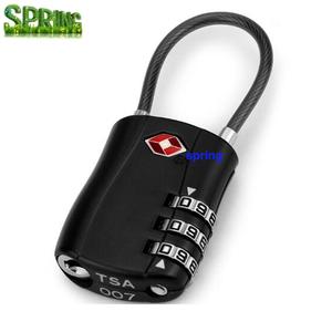 527b TSA tùy chỉnh mật khẩu khóa cho du lịch ở nước ngoài không thấm nước mềm dây thép dây khóa đánh bóng hợp kim kẽm cho ba lô tủ - Product Image 1