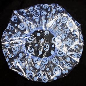 Bonnet de douche double couche en nylon polyester et PEVA imperméable Blue Ameba - Product Image 5