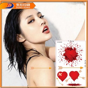 Faccia tatuaggio adesivo, il cuore delle donne tatuaggio, abito da sposa - Product Image 4