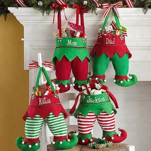 Vente en gros Sac cadeau bonbon Offre Spéciale personnalisé <span class=keywords><strong>Bas</strong></span> de Noël lutin - Product Image 1