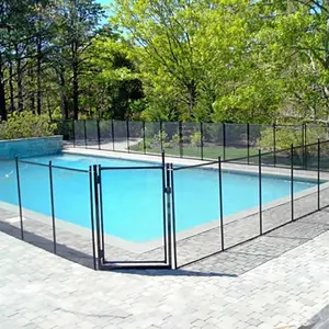 工厂价格可移动铝杆 PVC 网格游泳池安全围栏为圆形游泳池
