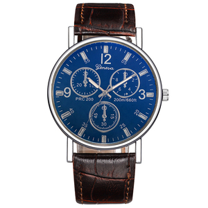 <span class=keywords><strong>Orologio</strong></span> da polso da uomo di lusso da <span class=keywords><strong>donna</strong></span> <span class=keywords><strong>orologio</strong></span> sportivo al quarzo chiaro <span class=keywords><strong>blu</strong></span> in pelle - Product Image 3