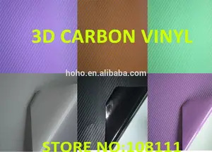 Etiqueta engomada del coche 1.52x30m 5ftx98ft 3d de alta calidad de película de vinilo fibra de carbono precio