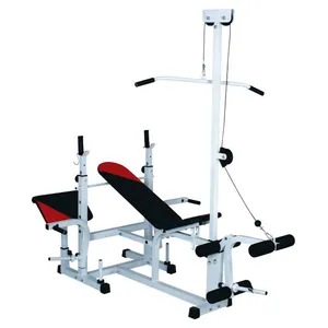 Multifunction Home Gym Fitness Equipment Weight Incline Bench Foldable Weight Bench With Pulley And Adjustable Weight Plate