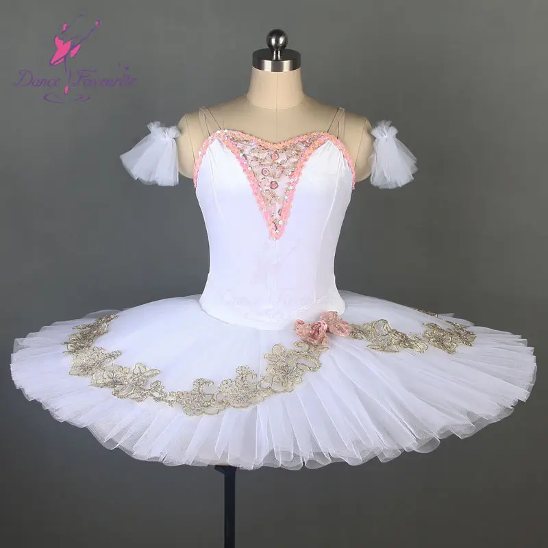 7 camadas de tule plissado cisne branco ballet tutu de dança para mulheres adultas traje da dança da bailarina tutus profissional BLL078