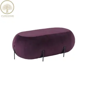 Ruang Ganti Modern Ottoman Beludru Ottoman Puff Ottoman