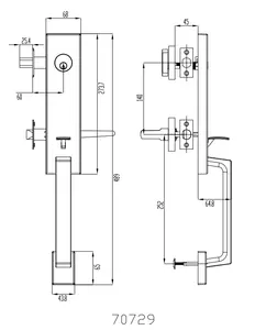 2025 Heavy Duty nhập hình ống LEVER Set <span class=keywords><strong>Door</strong></span> xi lanh khóa <span class=keywords><strong>Double</strong></span> Sided Hợp kim kẽm xử lý với 3 phím Hot Bán bởi khóa cửa - Product Image 1