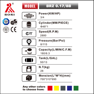 <span class=keywords><strong>Compresor</strong></span> <span class=keywords><strong>de</strong></span> Aire Portátil <span class=keywords><strong>de</strong></span> Buena Calidad <span class=keywords><strong>de</strong></span> Fábrica China, 50 l - Product Image 3