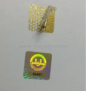Etiqueta do holograma do favo de mel, favo de mel de segurança Personalizado padrões de etiqueta do holograma
