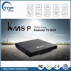 KM8P Android 7.1 Amlogic S912 Octa Çekirdek TV Kutusu 4 K Ultra HD VP9 3D WiFi AirPlay Miracast DLNA Ile Set-Top Box