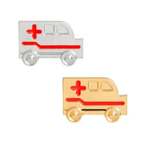 Kunshan 공장 직접 가격 의료 의사와 간호사 구급차 에나멜 옷깃 핀, welcom 사용자 정의 디자인