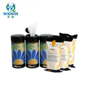 Refill package spunlace non-woven wet wipes in tube