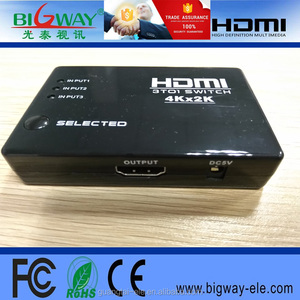 2017 meilleure vente de haute qualité 2 K X 4 K HDTV 3x1 <span class=keywords><strong>HDMI</strong></span> switcher avec télécommande - Product Image 1