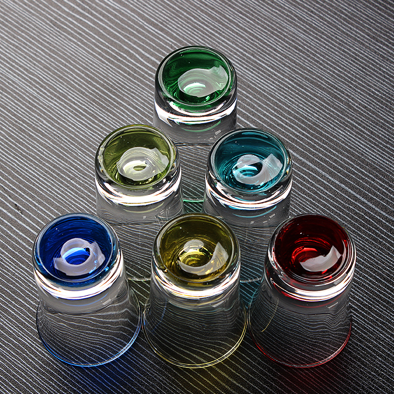 Colorful  thick bottom Strong Vodka shot glass