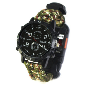 Edc — <span class=keywords><strong>montre</strong></span> de survie en plein air, parapluie, tissage de corde, <span class=keywords><strong>pour</strong></span> urgence, sifflet, <span class=keywords><strong>montre</strong></span> d'alpinisme - Product Image 1