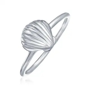 925 Sterling Silver Seashell Ring Simple Elegant Everyday Dainty Abalone Shell Jewelry