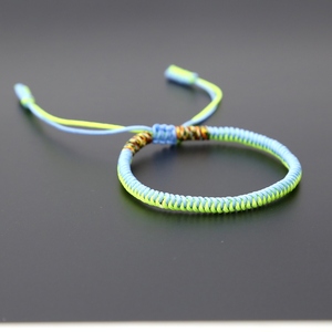 Easartisan-Bracelet <span class=keywords><strong>tressé</strong></span> <span class=keywords><strong>bouddhiste</strong></span>, fait à la main, multi-couleurs, nœud en corde porte-bonheur, pour hommes femmes, taille réglable-équilibre - Product Image 5