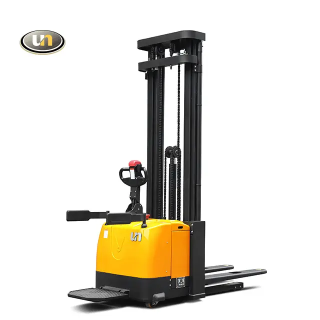 Stereoscopic Gudang Listrik Stacker/Straddle Stacker forklift 1.0 Ton Ton-1.6