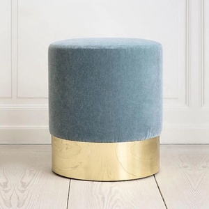 Simple Modern Leisure Round Velvet Ottoman <strong>Stool</strong> Low Velvet <strong>Sofa</strong> Ottoman Dressing Table Step <strong>Stool</strong> - Product Image 5