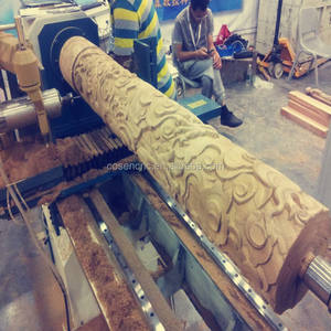 Piliers de dragon en bois sculptés par la machine à tour à bois CNC COSEN pour <span class=keywords><strong>le</strong></span> <span class=keywords><strong>temple</strong></span> - Product Image 4