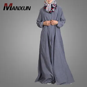 Groothandel Chinese Kleding Fabrikanten Gewoon Pure Kleur Jurk Basic Shirt Abaya Saudi Arabische Stijl Goedkope Abaya