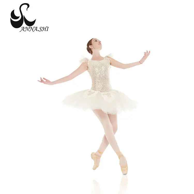 Fantasia romântica tutu de dança do balé, collant, vestidos para meninas, branco, balé de cisne, tutu