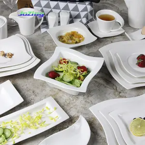 Design de moinho de vento de porcelana pura branca criativa conjuntos de louças para salada de prato