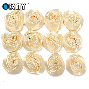 Handmade <strong>Make</strong> Artificial Silk <strong>Ribbon</strong> <strong>Flowers</strong> for Girls Dress
