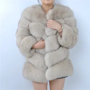 Großhandel Top Qualität Winter Mode Farbe Echt Fuchs Pelz Mantel 18 Frauen