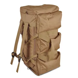 Özelleştirilmiş 70L büyük taktik Trekking dişli açık erkekler spor silindir çanta açık sırt çantası temel seyahat sırt çantası