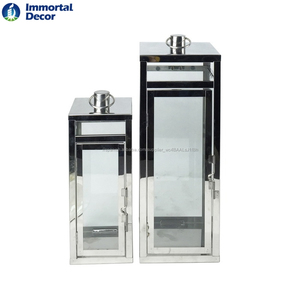 Jardín <span class=keywords><strong>pie</strong></span> plata brillante linternas - Product Image 1