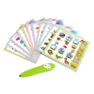 Frühe pädagogische Voice Point Sound Kinder Englisch Sprache Y-Karte Interaktives Lesen Sprechender Stift Lernmaschine mit 12 Karten