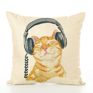 Schöne Katze dekorative Wurf Baumwolle Leinen Kissen bezug Kissen bezug für Sofa Schlafzimmer Auto - Product Image 4