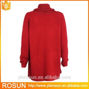 Nuevas mujeres del ganchillo <span class=keywords><strong>de</strong></span> Color rojo <span class=keywords><strong>de</strong></span> punto chaqueta <span class=keywords><strong>de</strong></span> punto - Product Image 2