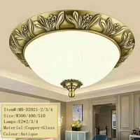 Lámpara LED de techo de cobre vintage moderna con base de latón y pantalla de cristal, clasificación IP65 para el hogar, la Oficina, el comedor y la sala de estar