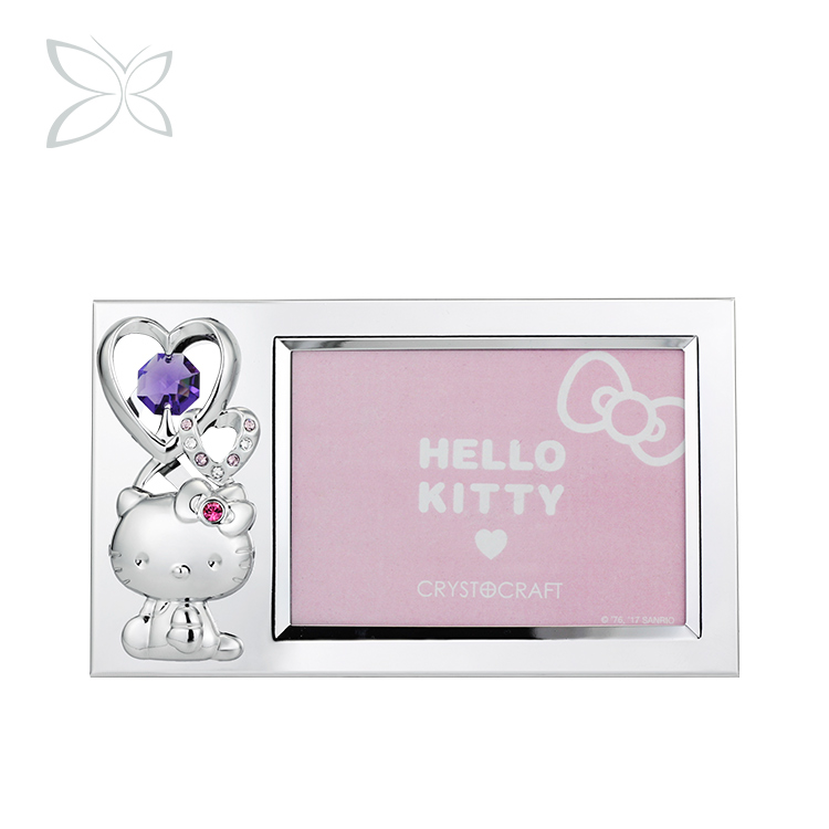 Crystocraft Hello Kitty Sanrio лицензированный персонаж Любовь сердца с кристаллами бриллиантовой резки 2R фоторамка