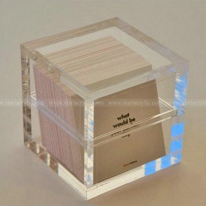 Acryl Bestand Organisator Helder Acryl Recept <span class=keywords><strong>Box</strong></span> Groothandel Doorzichtige Plastic Opbergdoos - Product Image 2