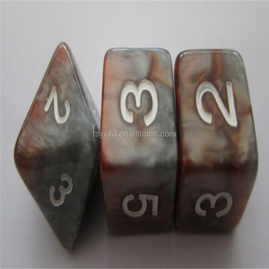 Nouveau jeu de société en plastique, couleur solide, transparent, scintillant, brille dans le noir, dés en résine acrylique et poly avec impression - Product Image 6