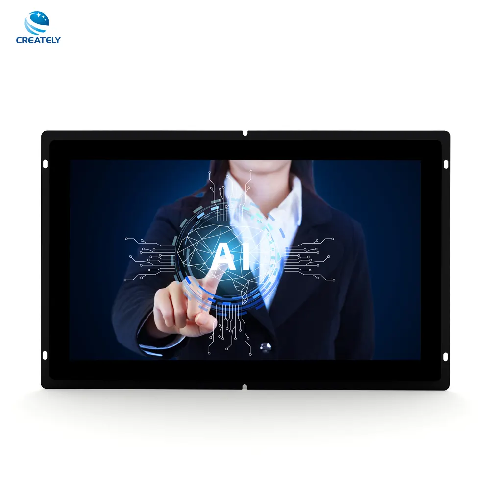 Monitor de tela tátil fino de pc, monitor de toque de pc ps3 ps4 1080p, tela sensível ao toque de 15 polegadas, monitores de tela sensível ao toque