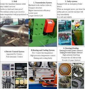 Mélangeur en caoutchouc à deux rouleaux Double mélangeur en caoutchouc à deux cylindres avec guide de stock automatique - Product Image 3