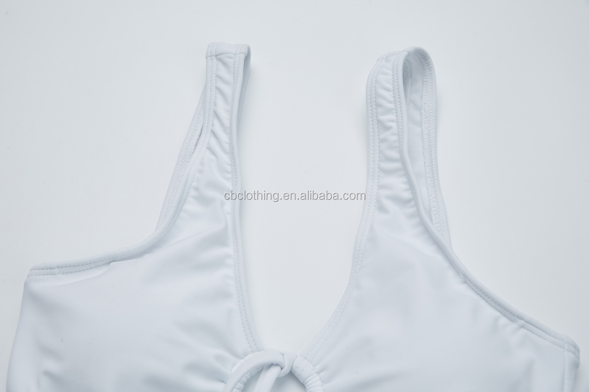 Wholesale 2022 solid white fashion swimsuit beach wear